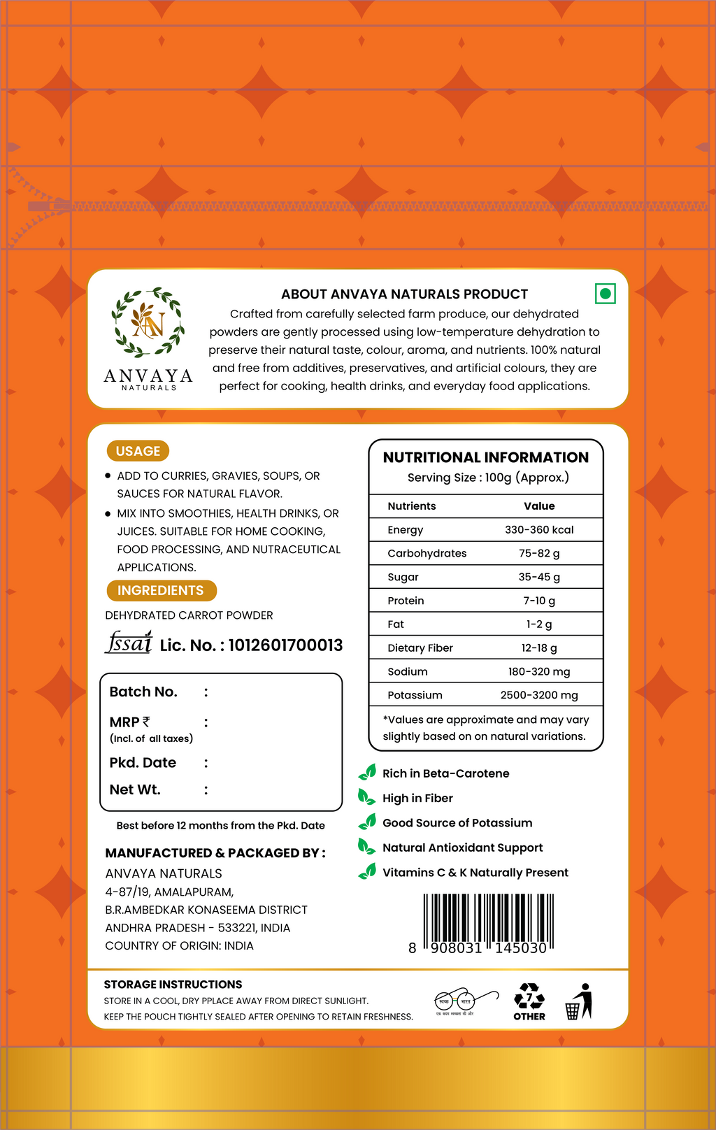 Carrot Powder