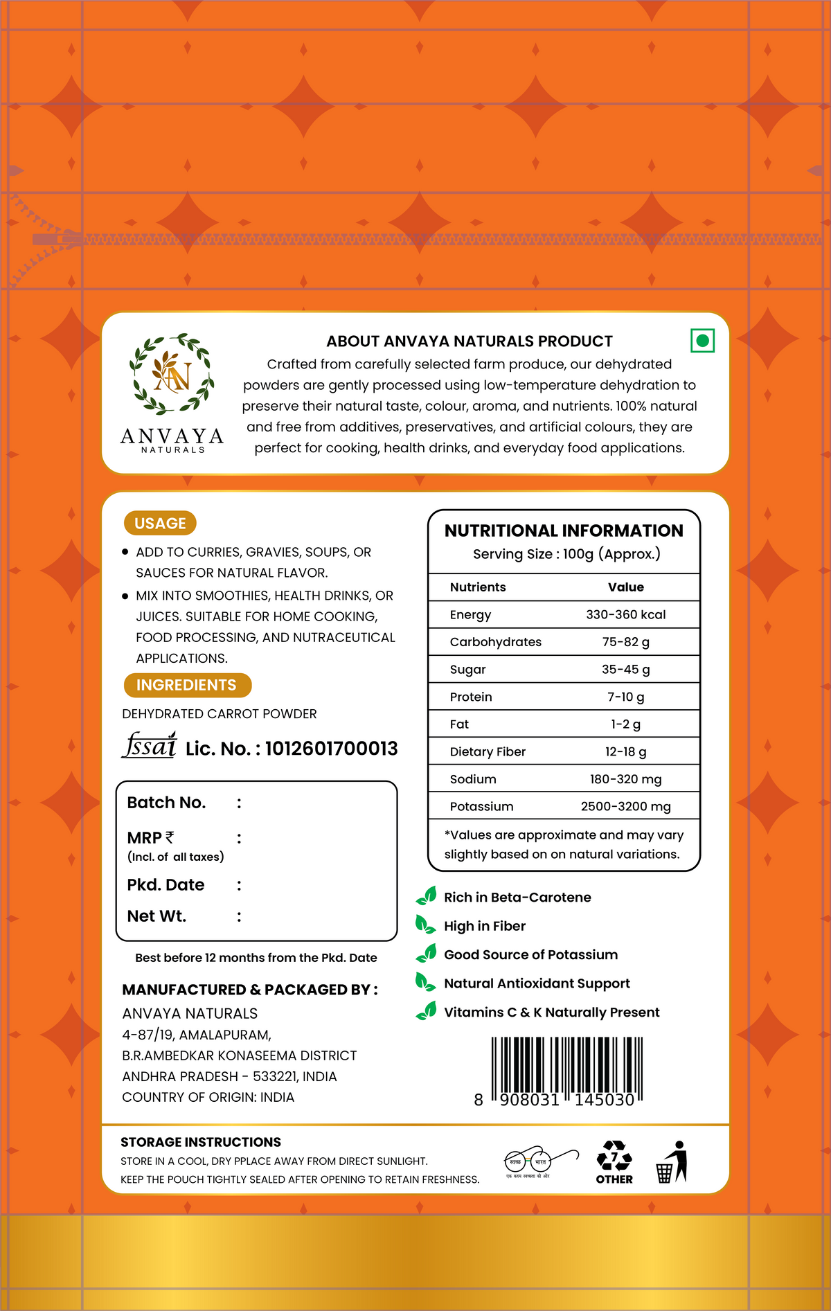 Carrot Powder