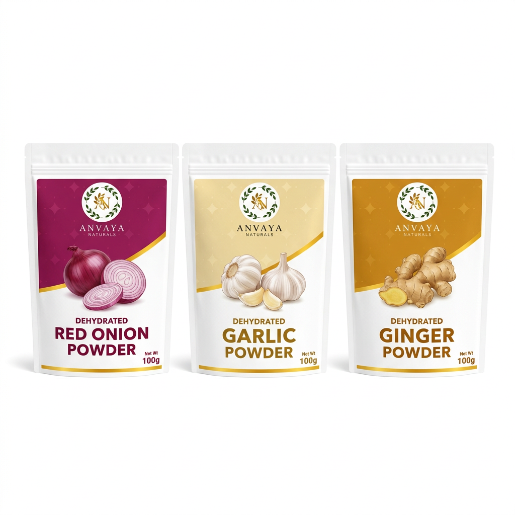 Kitchen Essentials combo with three 100g pouch mockups